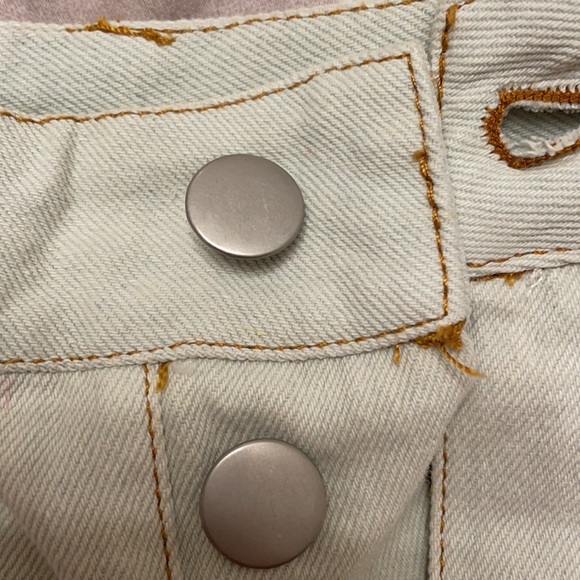 Two Sided Colorblock Denim Shorts - Picture 7 of 7